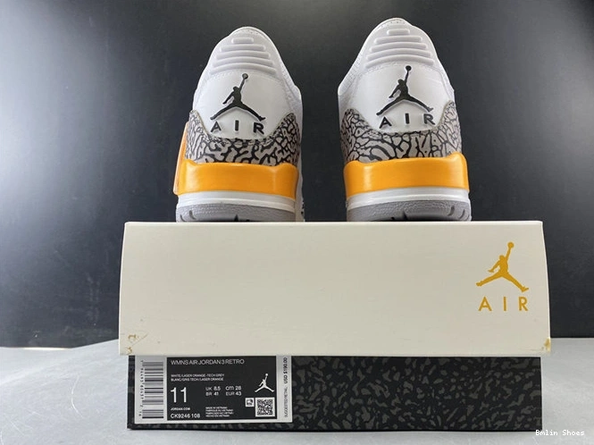 Bmlin Shoes Laser Orange CK9246- Jordan3 3848 Cozy 1013